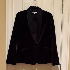 CAbi Black Velvet Blazer